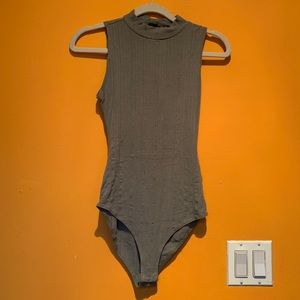 Sage green sleeveless bodysuit